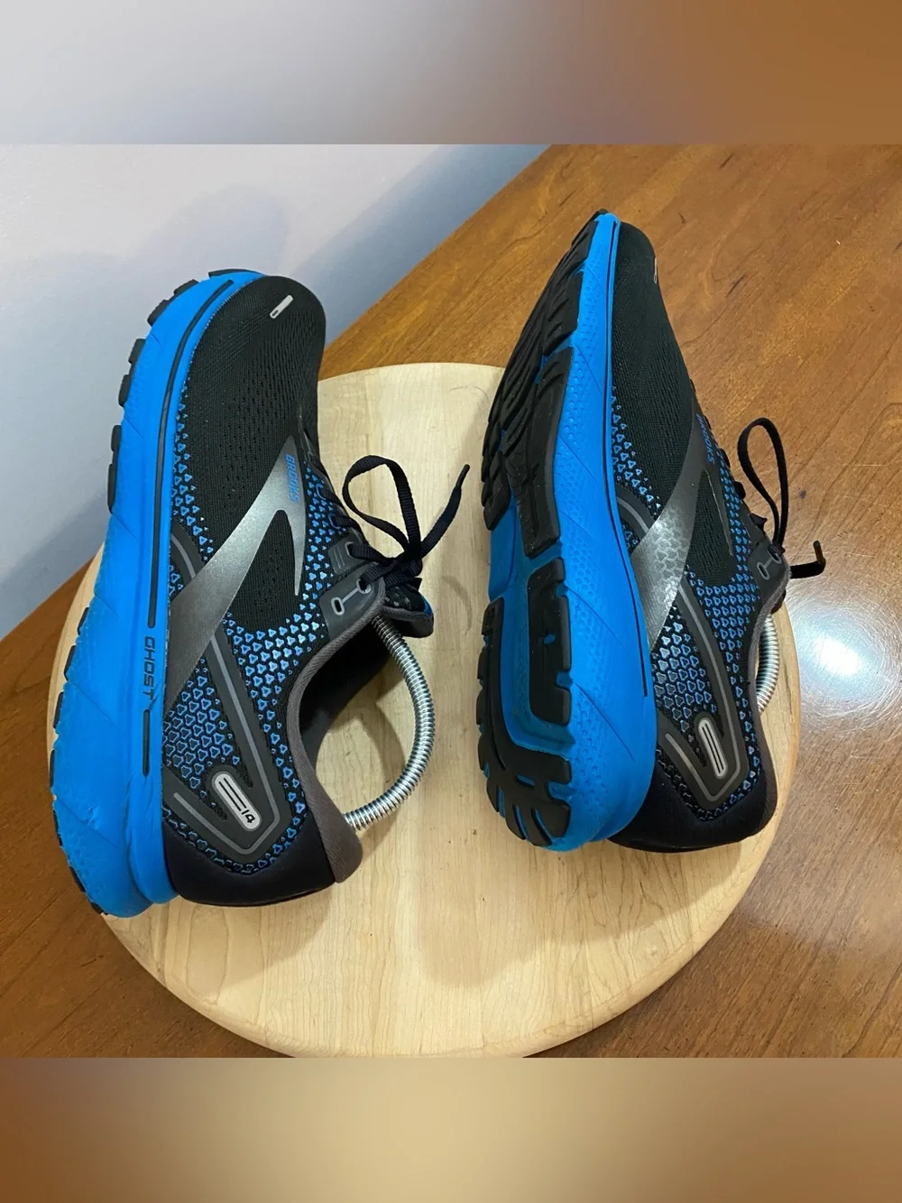 Brooks Ghost 14 Men's 13 Black/Blackened Pearl/Blue Neutral Running Shoes READ* - Picture 12 of 16